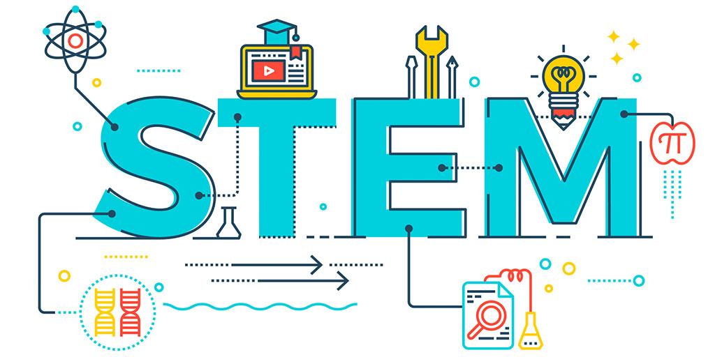 Illustration of the word STEM