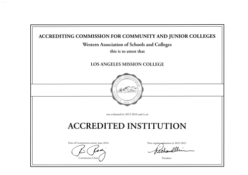 Accreditation Certificate Diploma