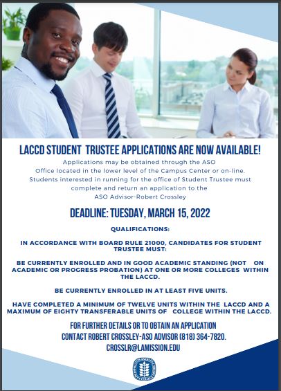 Student Trustee Application Flyer Info