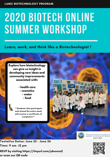 Biotech Online Summer Workshop