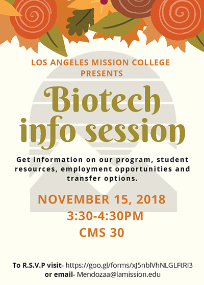 Biotech Info Session November