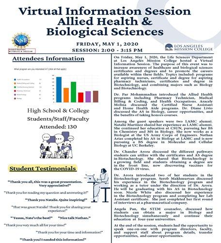 Virtual Information Session Flyer