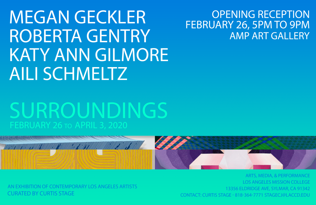 AMP Gallery exhibition card for Surroundings